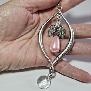 Ganz "I Said A Prayer For You Today" Infinity Charm Pink Angel Keyfob Ornament